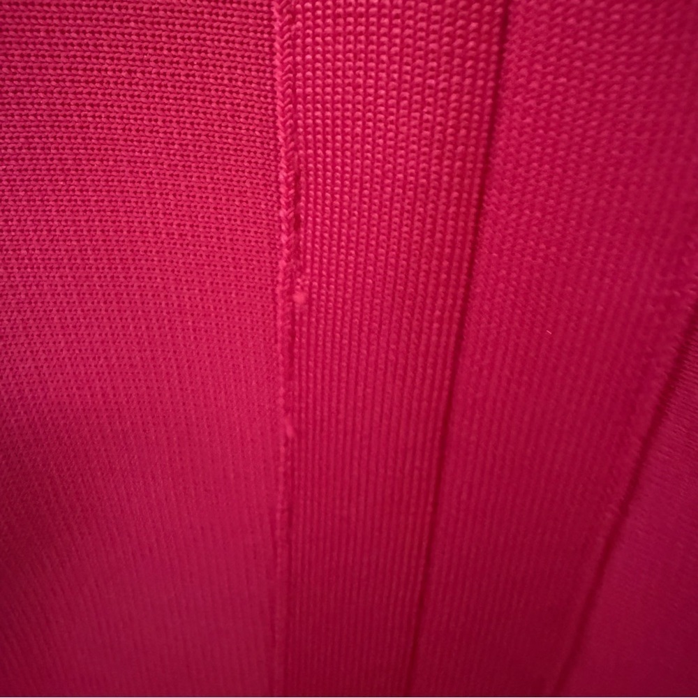 Pink Off-Shoulder Ruffled Bandage Dress - Picture 7 of 9